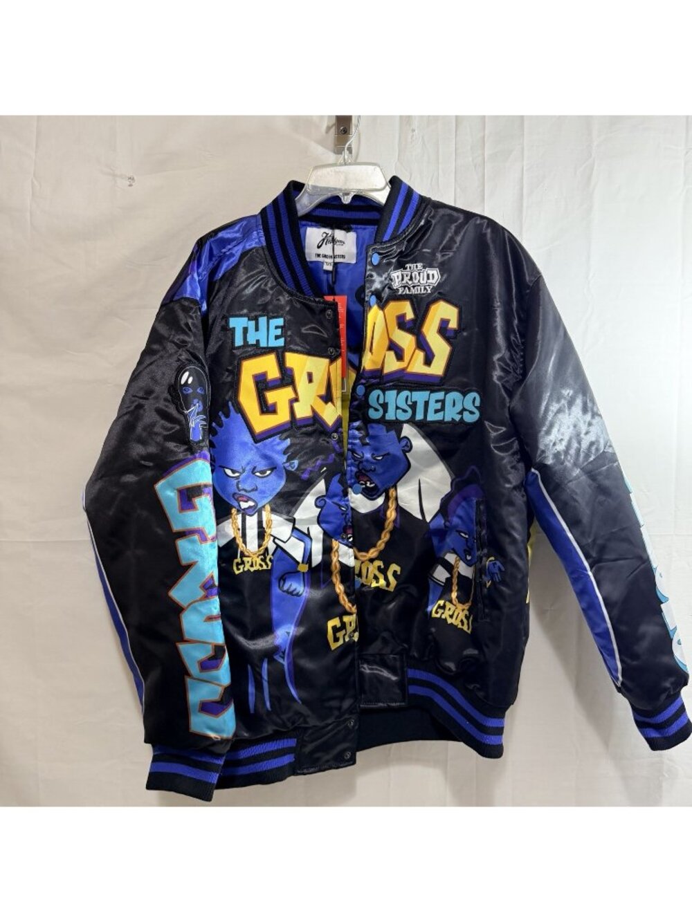 Headgear Classics The Proud Family The Gross Sisters Satin Bomber Jacket 2XL